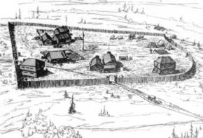 Artist's Rendition of Fort Willow during the War of 1812